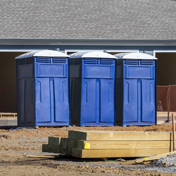 how do you ensure the portable restrooms are secure and safe from vandalism during an event in Almena